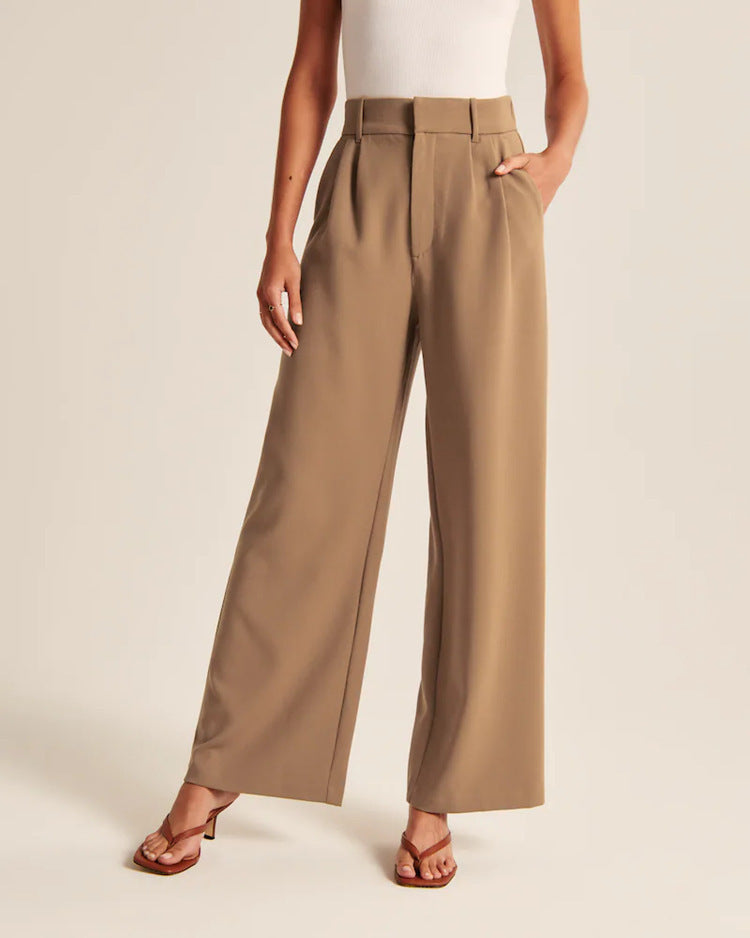 Casual pleated pants for women